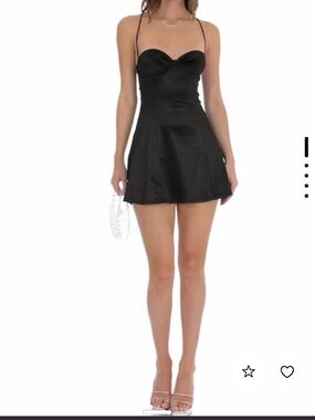 Satin fit and flare dress